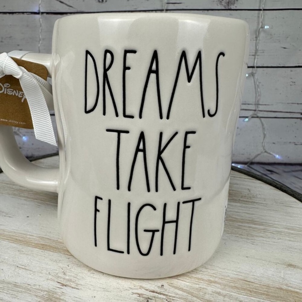 Rae Dunn Dreams Take Flight Disney Dumbo Mug Double Sized Gray Interior 16oz - Picture 2 of 6